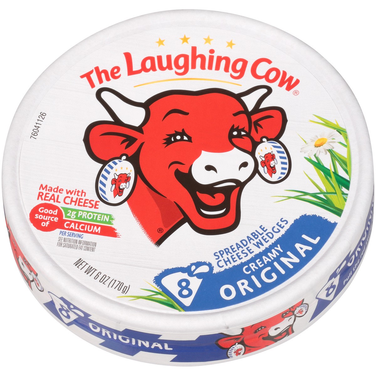 slide 1 of 5, Laughing Cow The Laughing Cow Original Creamy Swiss Spreadable Cheese Wedges - 5.4oz/8ct, 