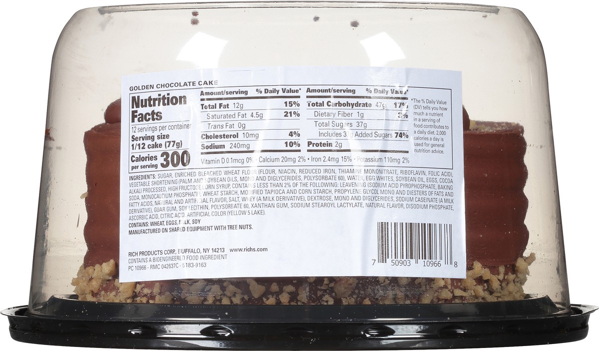slide 5 of 7, 7" Golden Chocolate Double Layer Cake, 0.94 kg