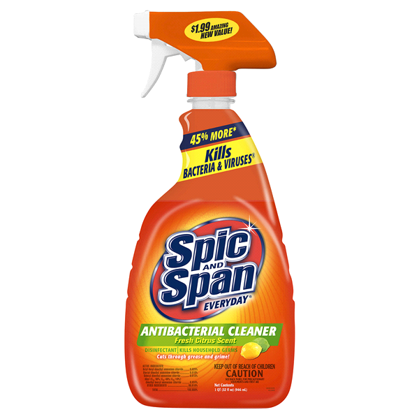 slide 1 of 1, Spic and Span Citrus Antibacterial Cleaner, 32 fl oz