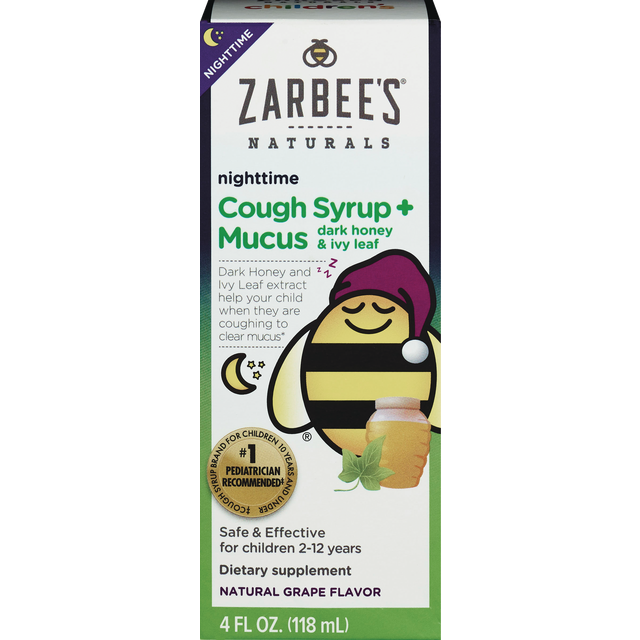 slide 1 of 1, Zarbee's Children's Cough+Mucus Nt, 1 ct