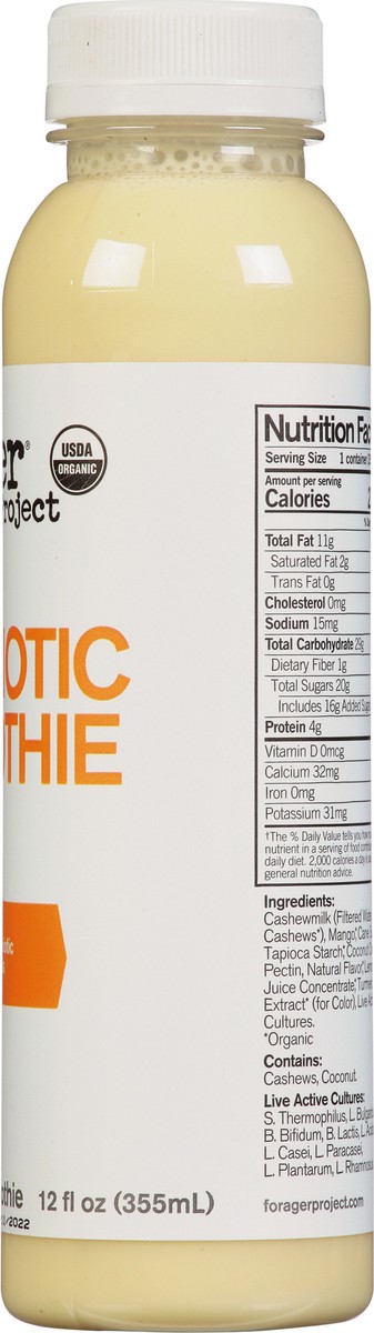 slide 11 of 13, Forager Project Dairy-Free Organic Mango Probiotic Smoothie 12 fl oz, 12 fl oz