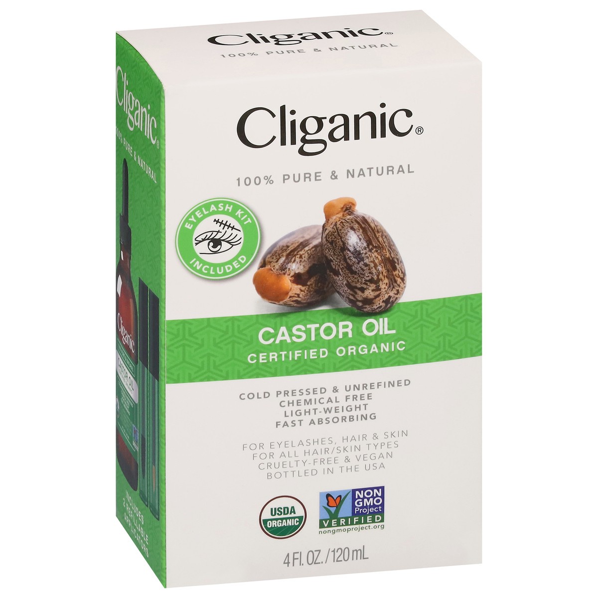 slide 11 of 11, Cliganic Oil Castor - 4 FZ, 4 fl oz