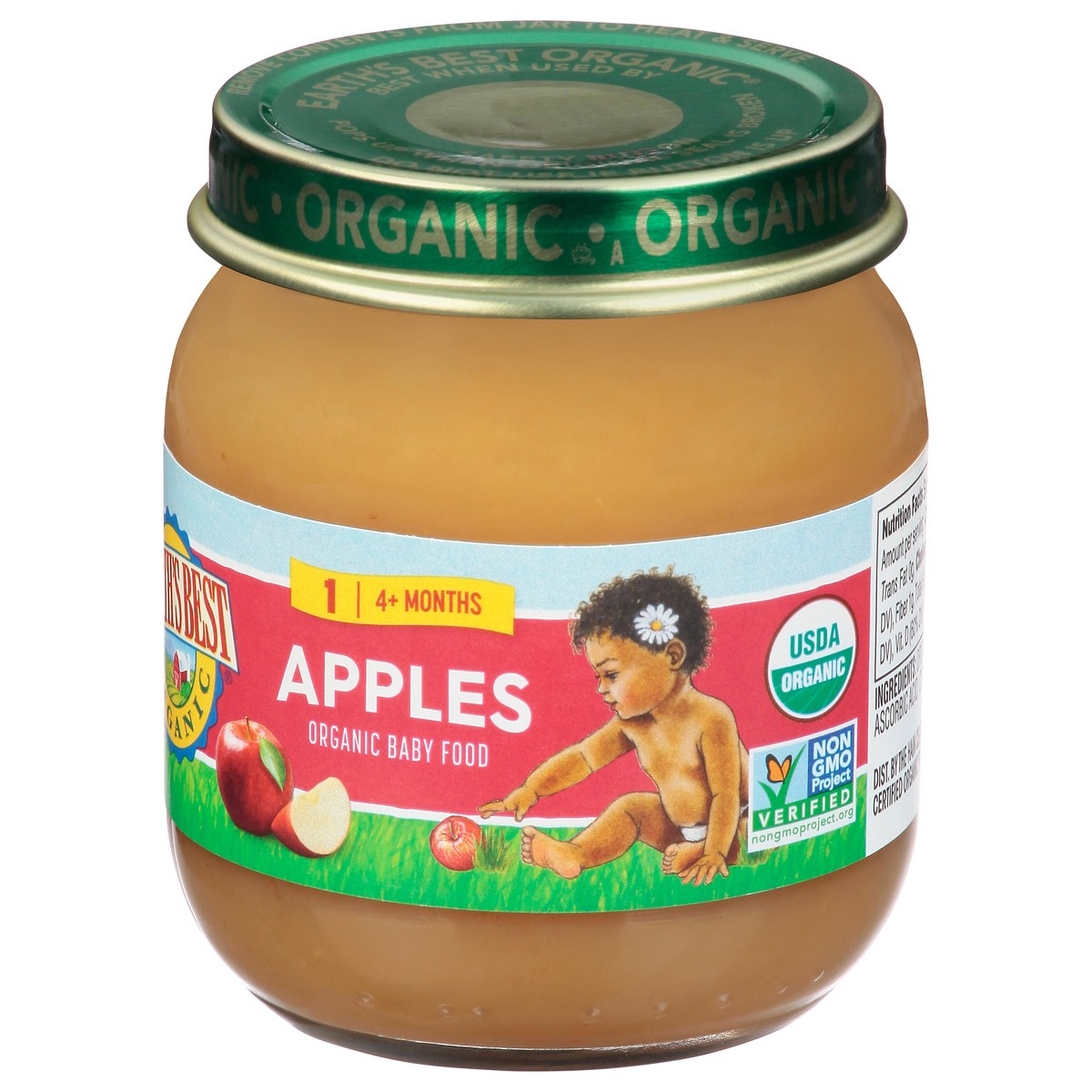 slide 6 of 12, Earth's Best Organic Apples Jar, 4 oz