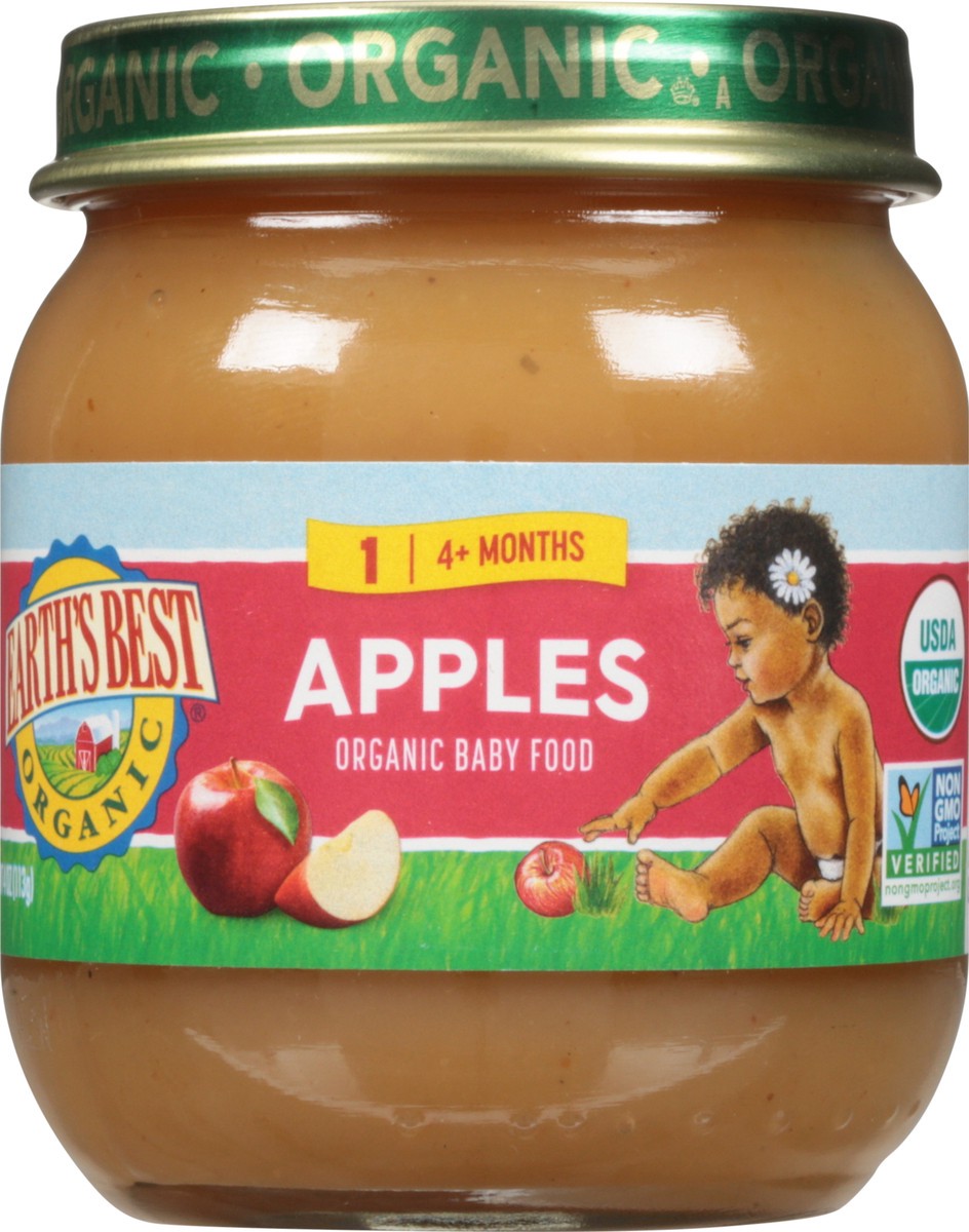 slide 11 of 12, Earth's Best Organic Apples Jar, 4 oz