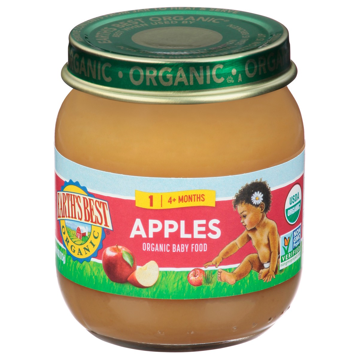 slide 1 of 12, Earth's Best Organic Apples Jar, 4 oz