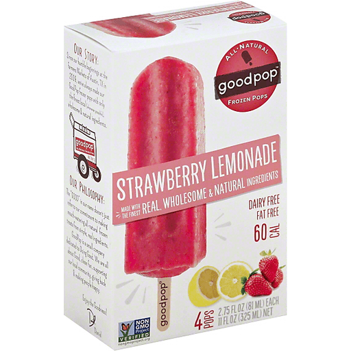 slide 2 of 2, GoodPop Strawberry Lemonade Frozen Pops, 11 fl oz