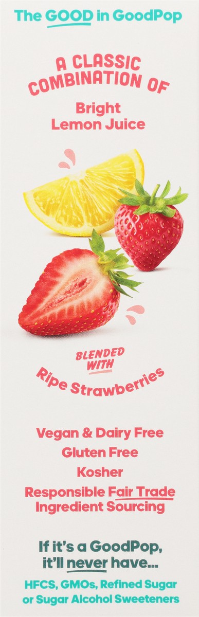 slide 7 of 9, GoodPop Strawberry Lemonade Frozen Fruit Bars, 4 Ct, 4 ct