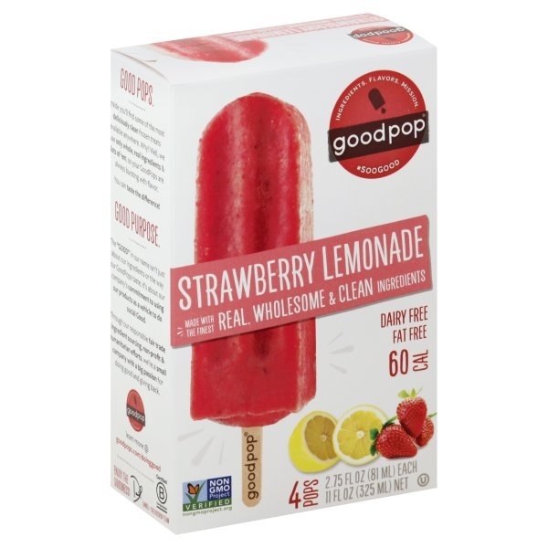 slide 1 of 2, GoodPop Strawberry Lemonade Frozen Pops, 11 fl oz