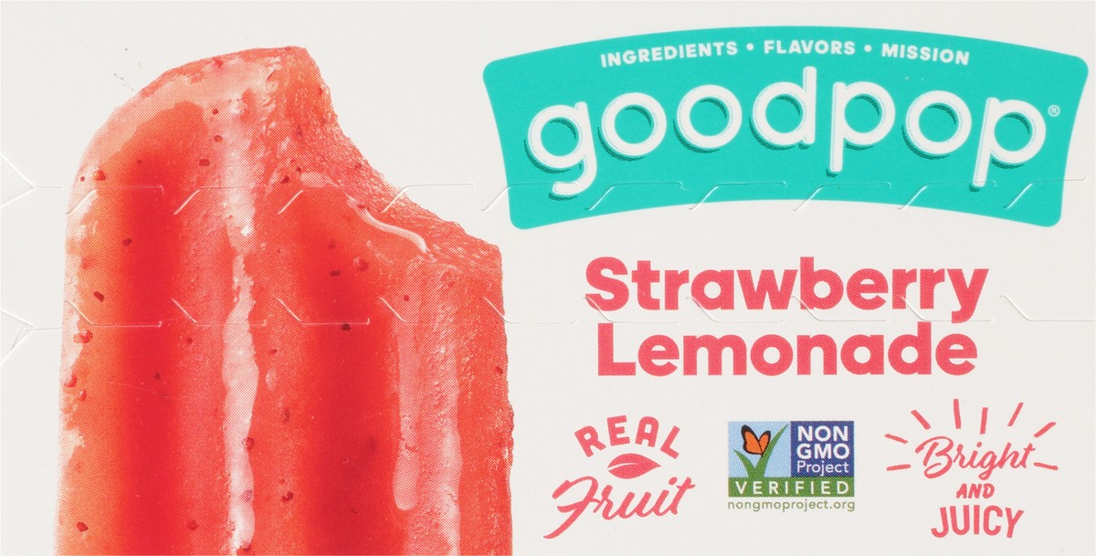 slide 9 of 9, GoodPop Strawberry Lemonade Frozen Fruit Bars, 4 Ct, 4 ct