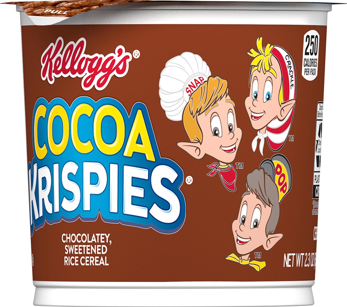 slide 5 of 7, Cocoa Krispies Breakfast Cereal Cup, Kids Snacks, Family Breakfast, Chocolatey Flavor, 2.3oz Cup, 1 Cup, 2.3 oz