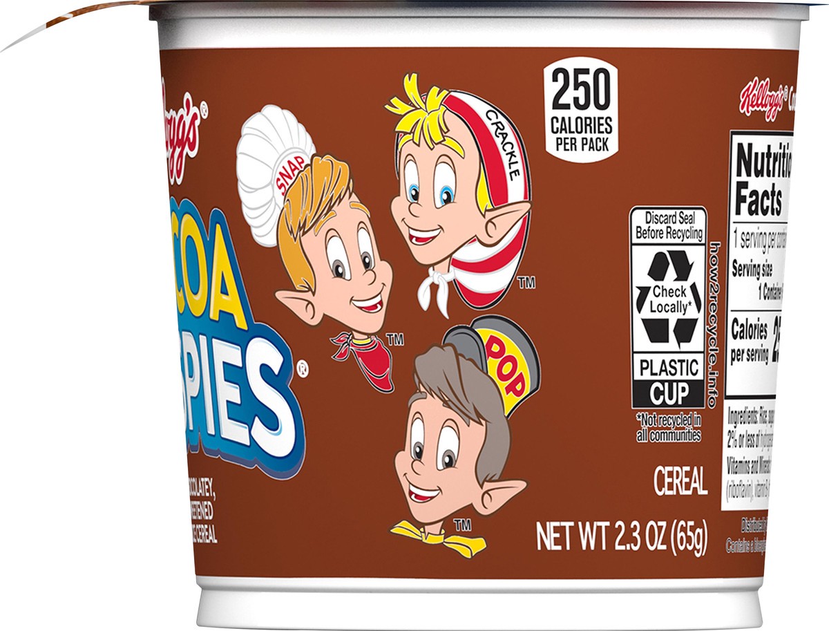 slide 7 of 7, Cocoa Krispies Breakfast Cereal Cup, Kids Snacks, Family Breakfast, Chocolatey Flavor, 2.3oz Cup, 1 Cup, 2.3 oz