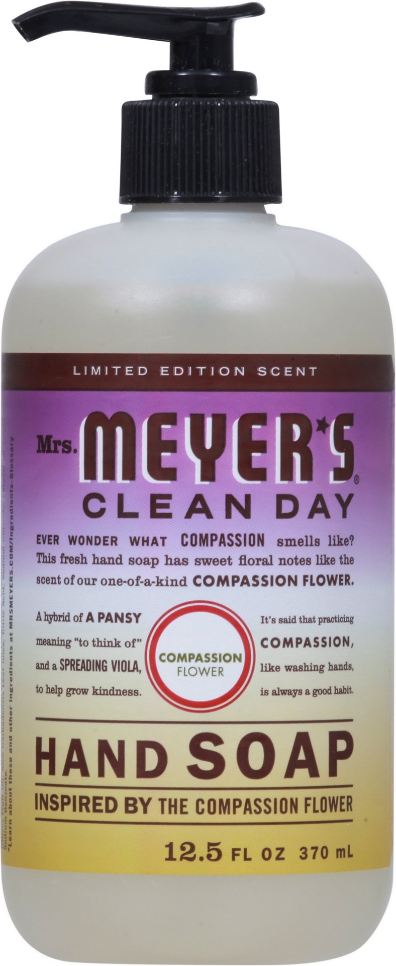 Mrs. Meyer's Clean Day Compassion Flower Liquid Hand Soap 12.5 fl oz