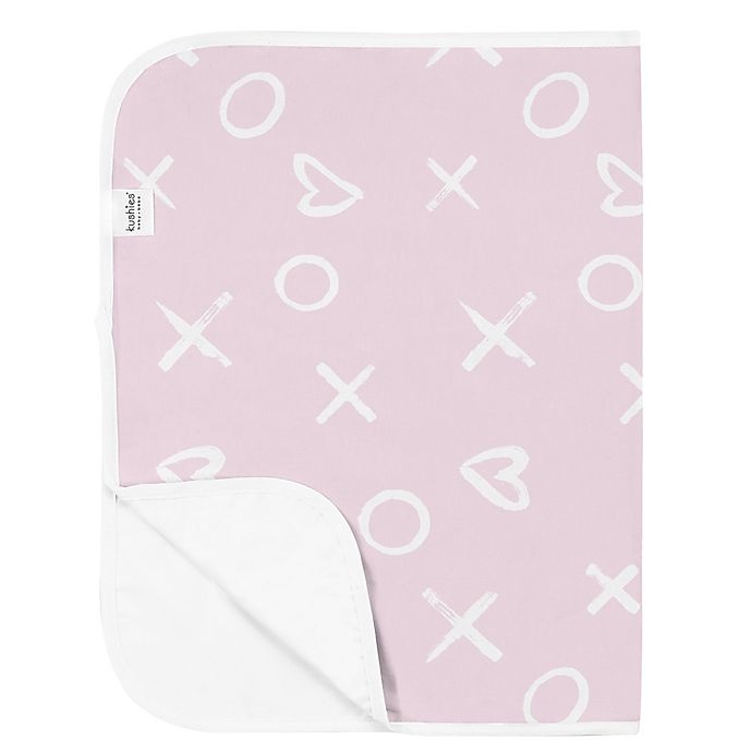 slide 1 of 2, Kushies XO Deluxe Cotton Flannel Changing Pad - Pink, 1 ct