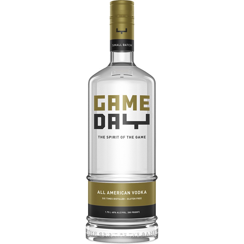 slide 1 of 1, Gameday Vodka Black & Gol, 1.75 liter
