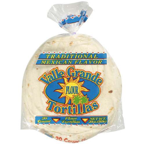 slide 1 of 1, Valle Grande Flour Tortillas, 20 ct