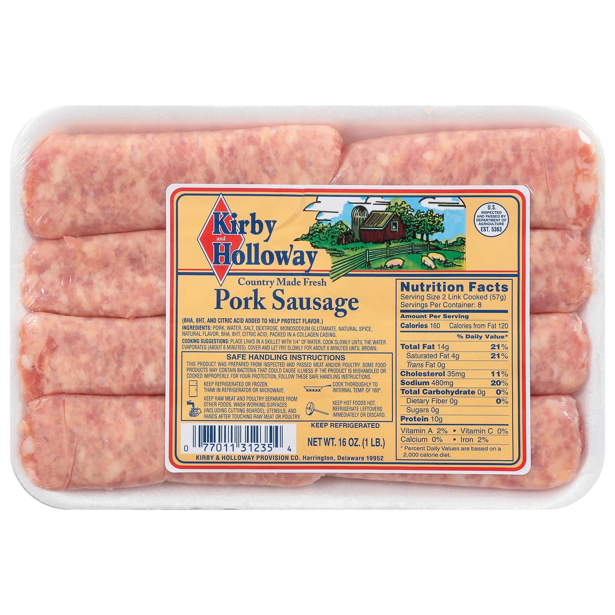 slide 2 of 11, Kirby and Holloway K&H Sausage Links, 16 oz