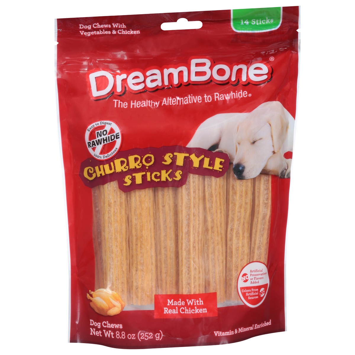 slide 5 of 9, DreamBone Churro Style Sticks Dog Chews 14 ea, 14 ct