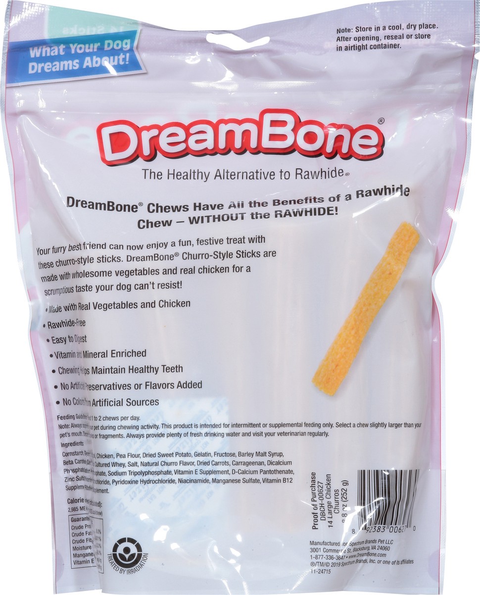 slide 4 of 9, DreamBone Churro Style Sticks Dog Chews 14 ea, 14 ct