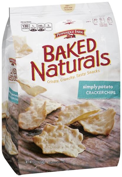 slide 1 of 1, Pepperidge Farm Baked Natural Simply Potato Cracker Chips, 5 oz