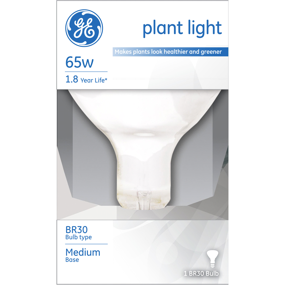 slide 1 of 1, GE 65 Watt BR30, Indoor Reflector Plant Bulb, 1 ct