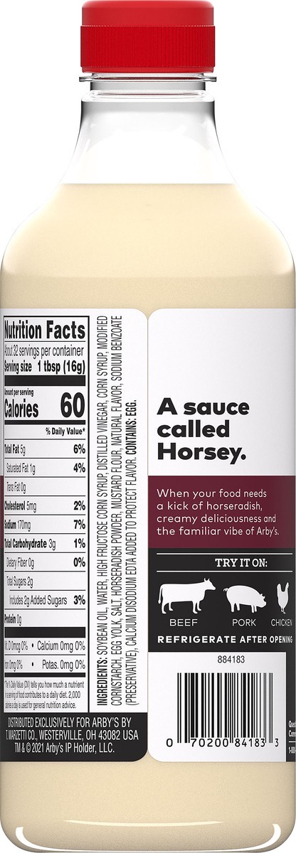 slide 5 of 10, Arby's Horsey Sauce 16oz, 16 fl oz