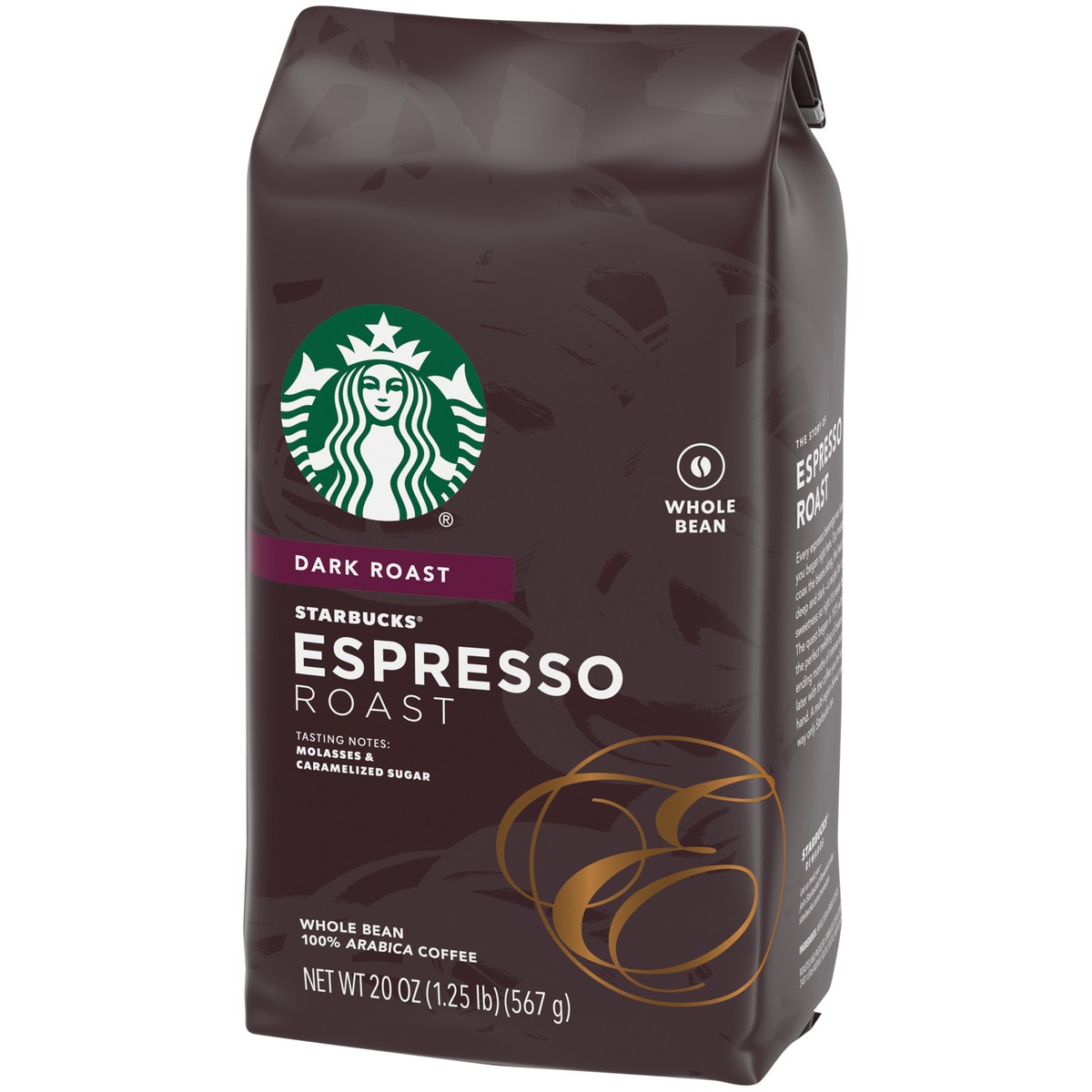 slide 5 of 9, Starbucks Whole Bean Coffee—Dark Roast Coffee—Espresso Roast—100% Arabica—1 bag - 20 oz, 20 oz