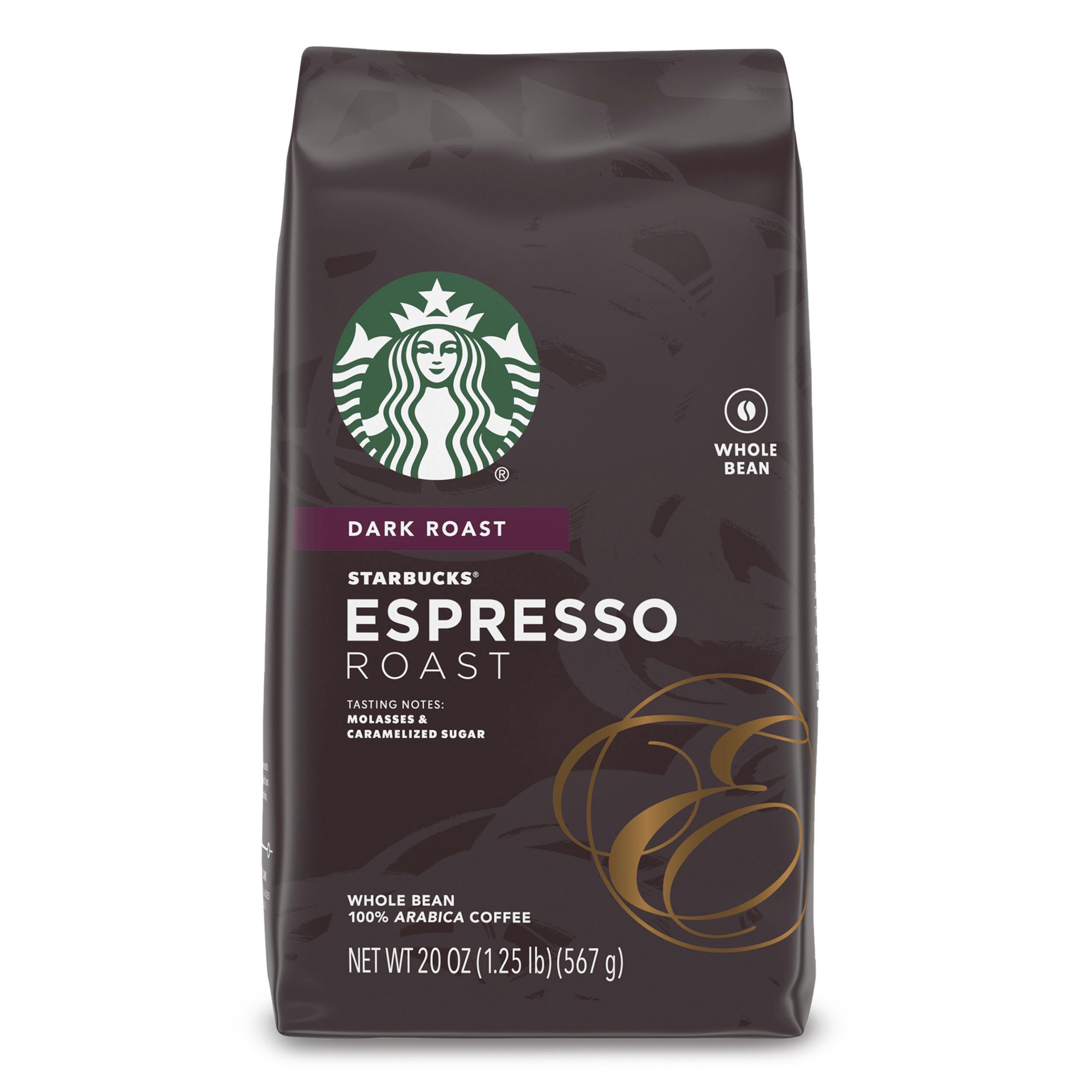 slide 1 of 9, Starbucks Whole Bean Coffee—Dark Roast Coffee—Espresso Roast—100% Arabica—1 bag - 20 oz, 20 oz