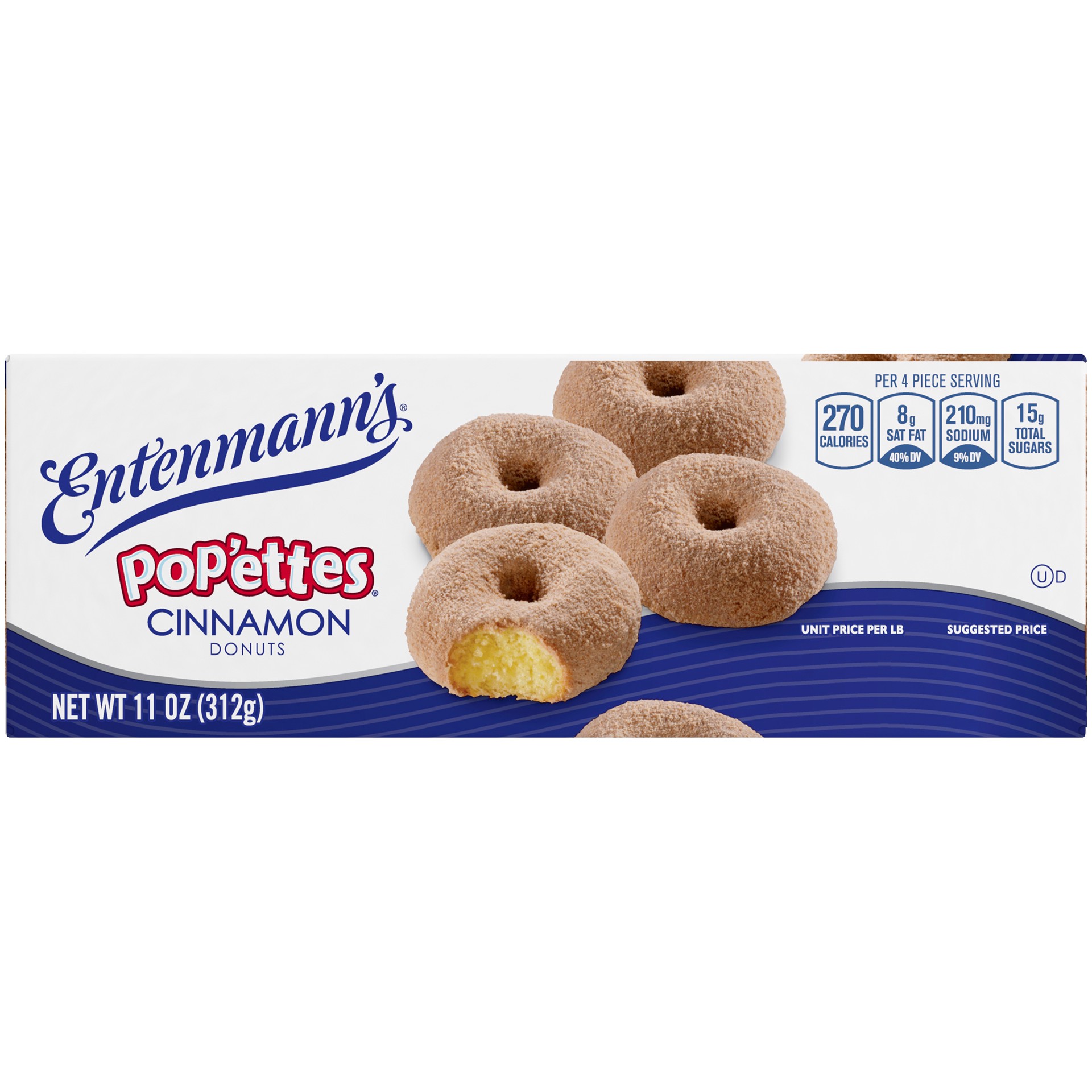 slide 2 of 5, Entenmann's Pop'ettes Cinnamon Mini Donuts, 11 oz