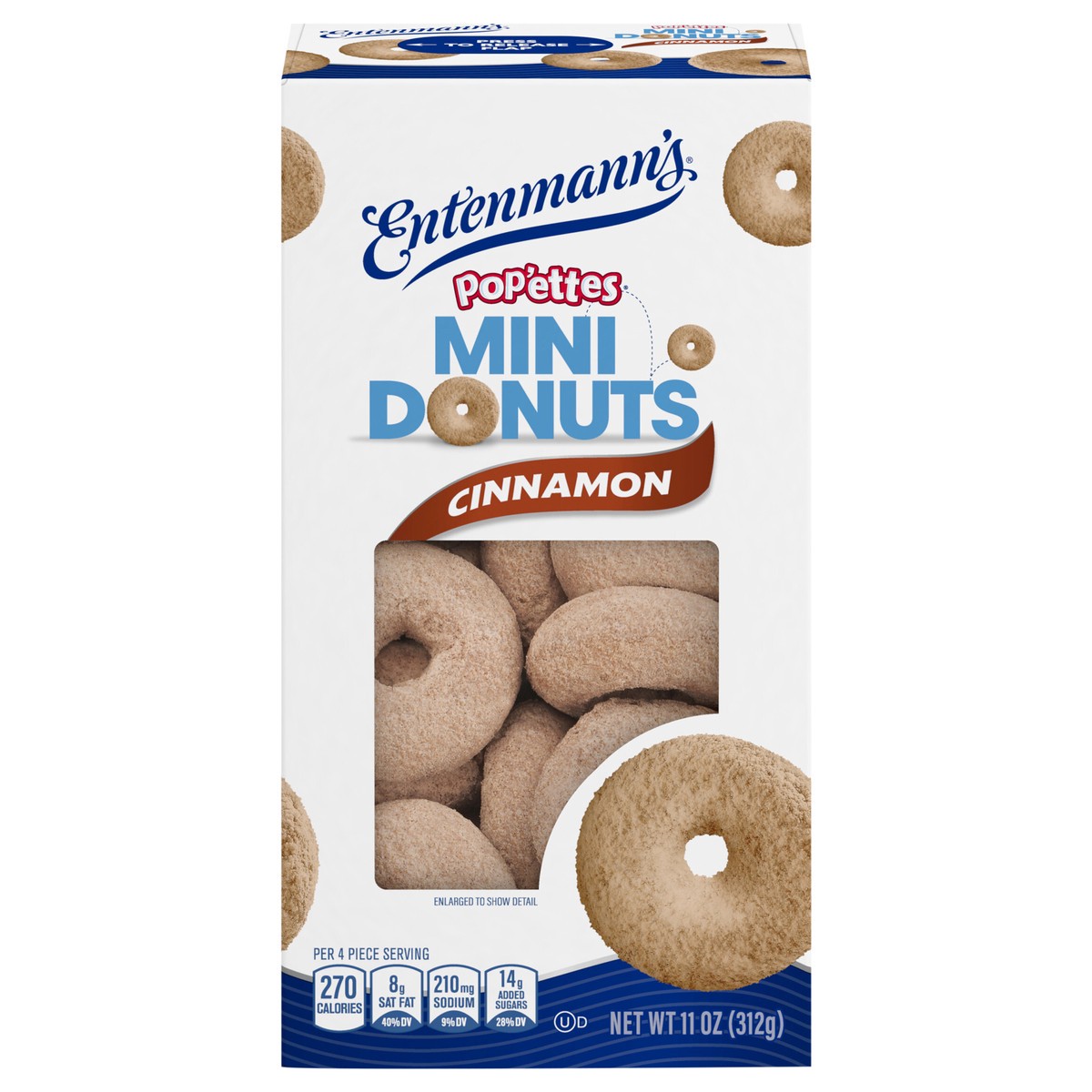 slide 1 of 5, Entenmann's Pop'ettes Cinnamon Mini Donuts, 11 oz