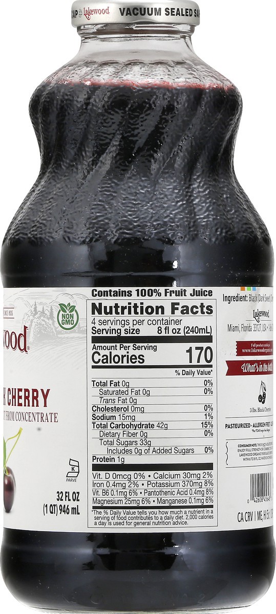 slide 6 of 7, Lakewood Pure Black Cherry Juice, 32 fl oz