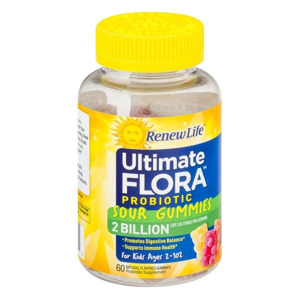 slide 1 of 1, Renew Life Ultimate Flora Probiotic Sour Gummies For Kids, 60 ct