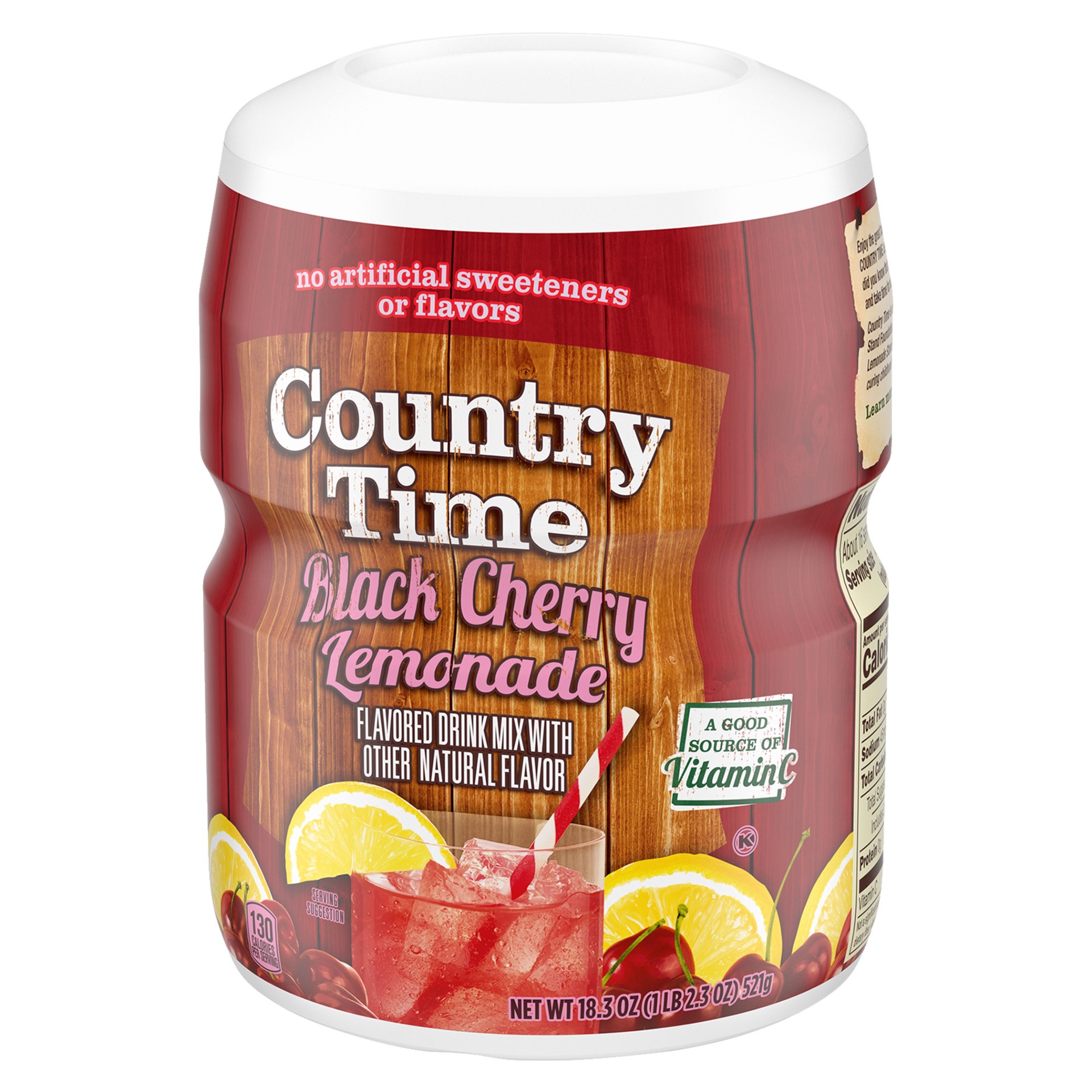 slide 4 of 5, Country Time Black Cherry Lemonade Naturally Flavored Powdered Drink Mix, 18.3 oz Canister, 18.3 oz