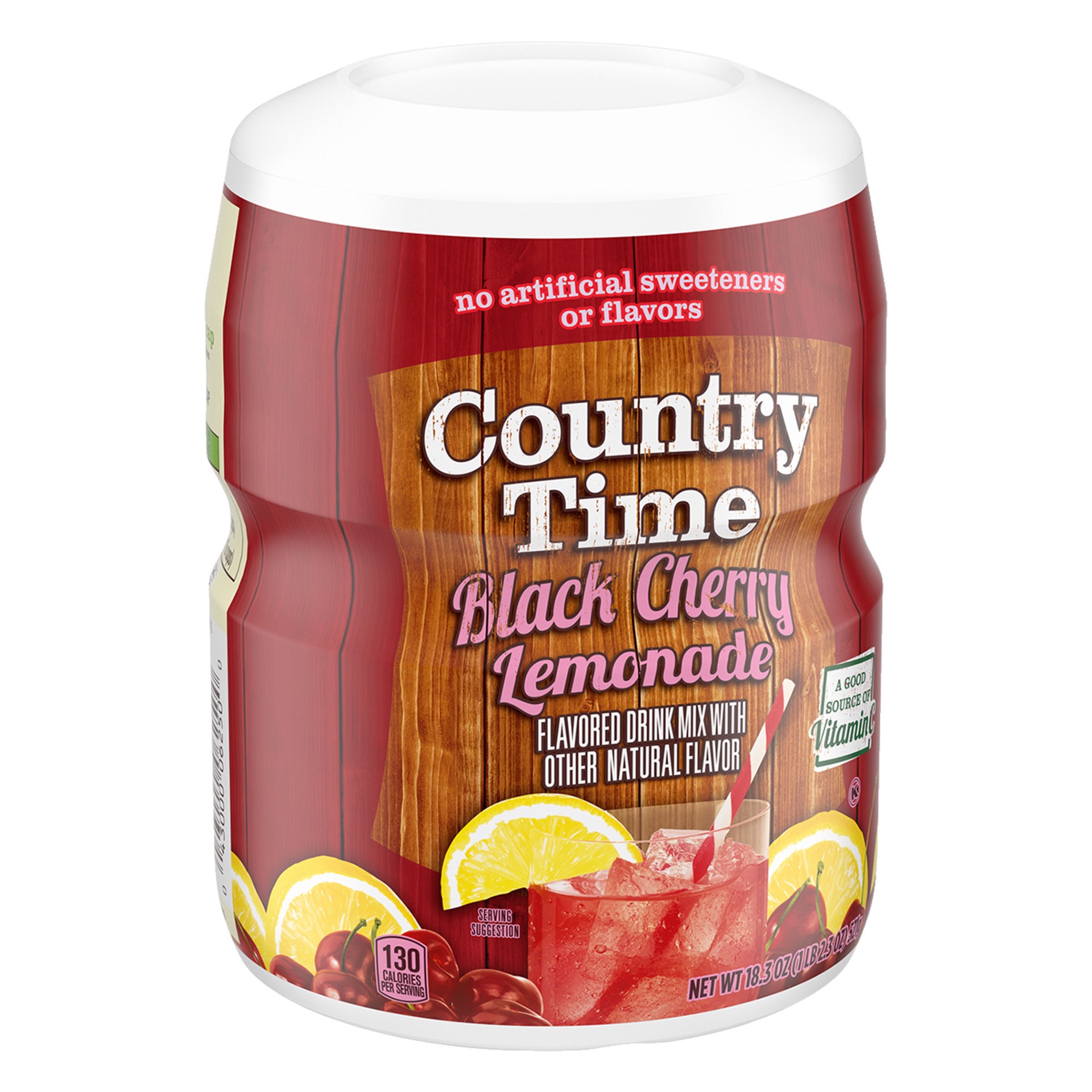 slide 3 of 5, Country Time Black Cherry Lemonade Naturally Flavored Powdered Drink Mix, 18.3 oz Canister, 18.3 oz