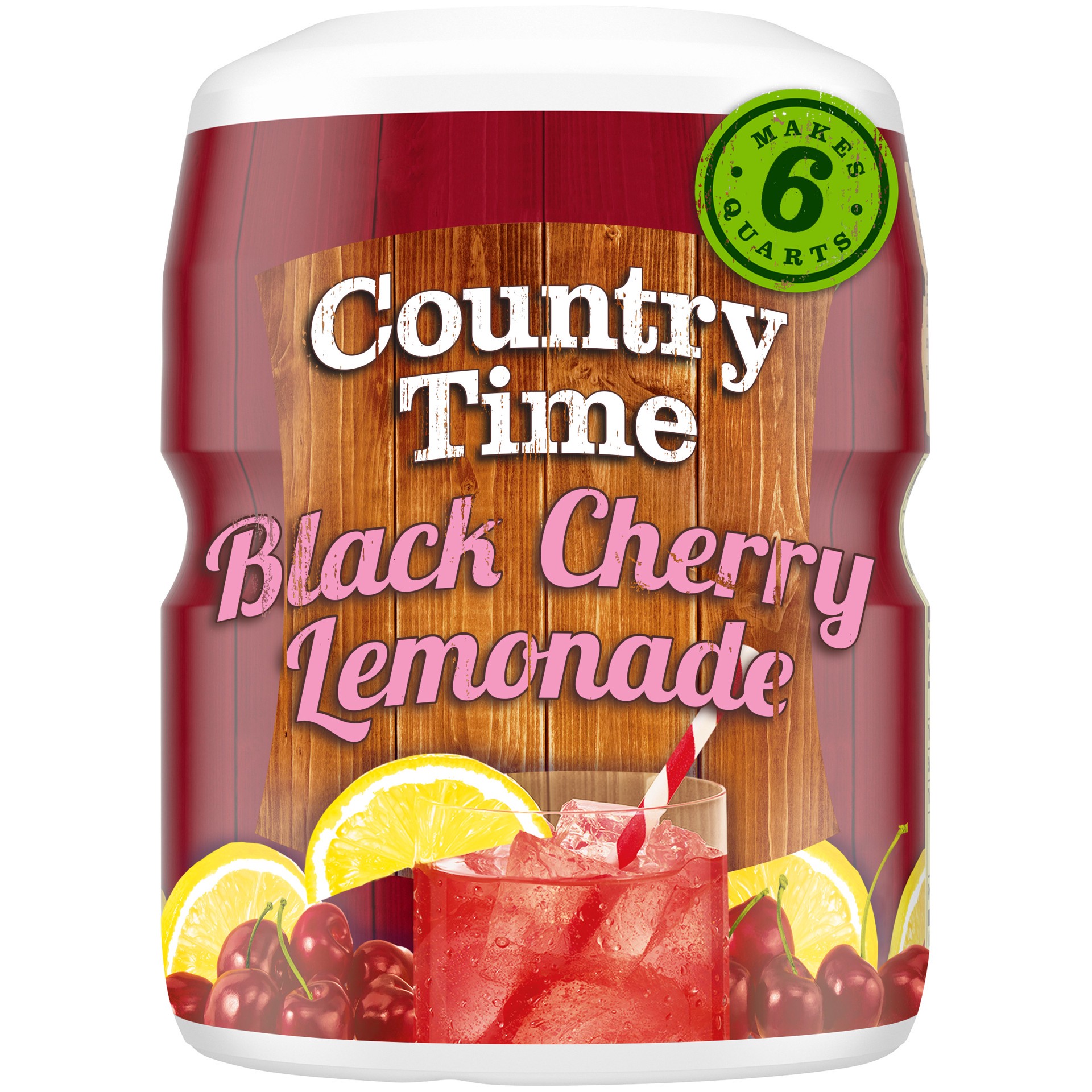 slide 1 of 5, Country Time Black Cherry Lemonade Naturally Flavored Powdered Drink Mix, 18.3 oz Canister, 18.3 oz