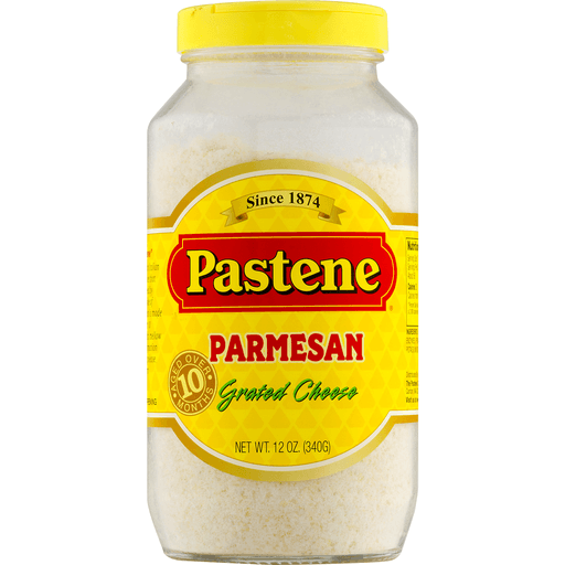 slide 4 of 8, Pastene Cheese Grated Parmesan, 12 oz