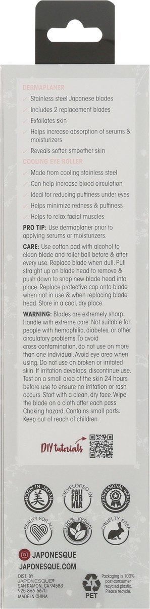 slide 5 of 9, Japonesque Dual Ended Dermaplaner & Cooling Eye Roller 1 ea, 1 ct