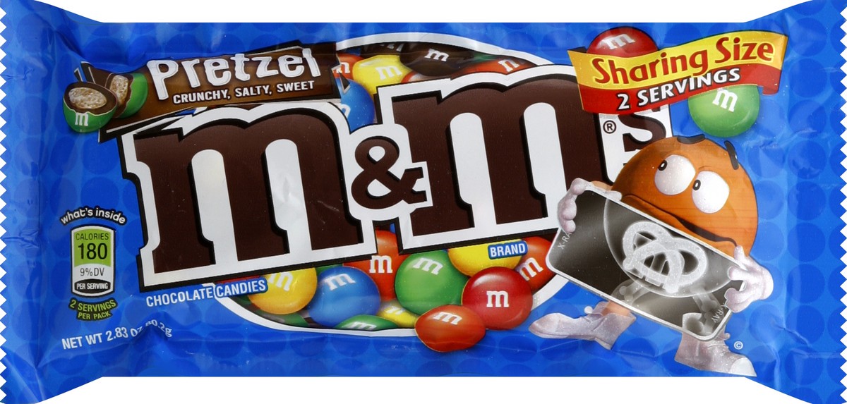 slide 6 of 6, M&M's Pretzel Milk Chocolate Candy, Share Size, 2.83 oz Bag, 2.83 oz