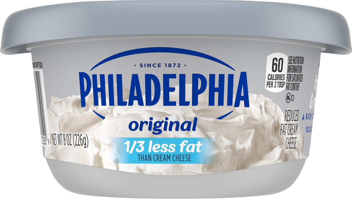 slide 3 of 9, Philadelphia Reduced Fat Cream Cheese Spread, 8 oz Tub, 8 oz