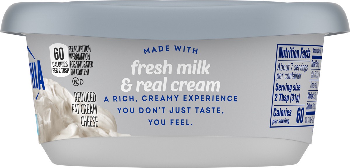 slide 6 of 9, Philadelphia Reduced Fat Cream Cheese Spread, 8 oz Tub, 8 oz