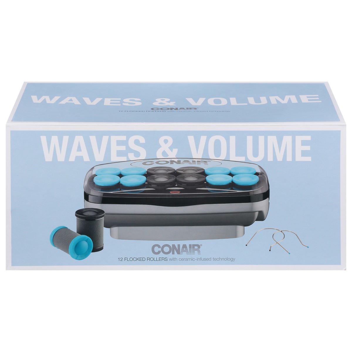 slide 7 of 9, Conair Flocked Waves & Volume Rollers 12 ea, 12 ct