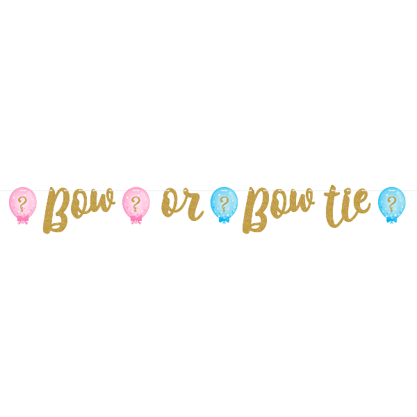 slide 1 of 1, Creative Converting Gender Reveal Balloons Jointed Banner, 1 ct