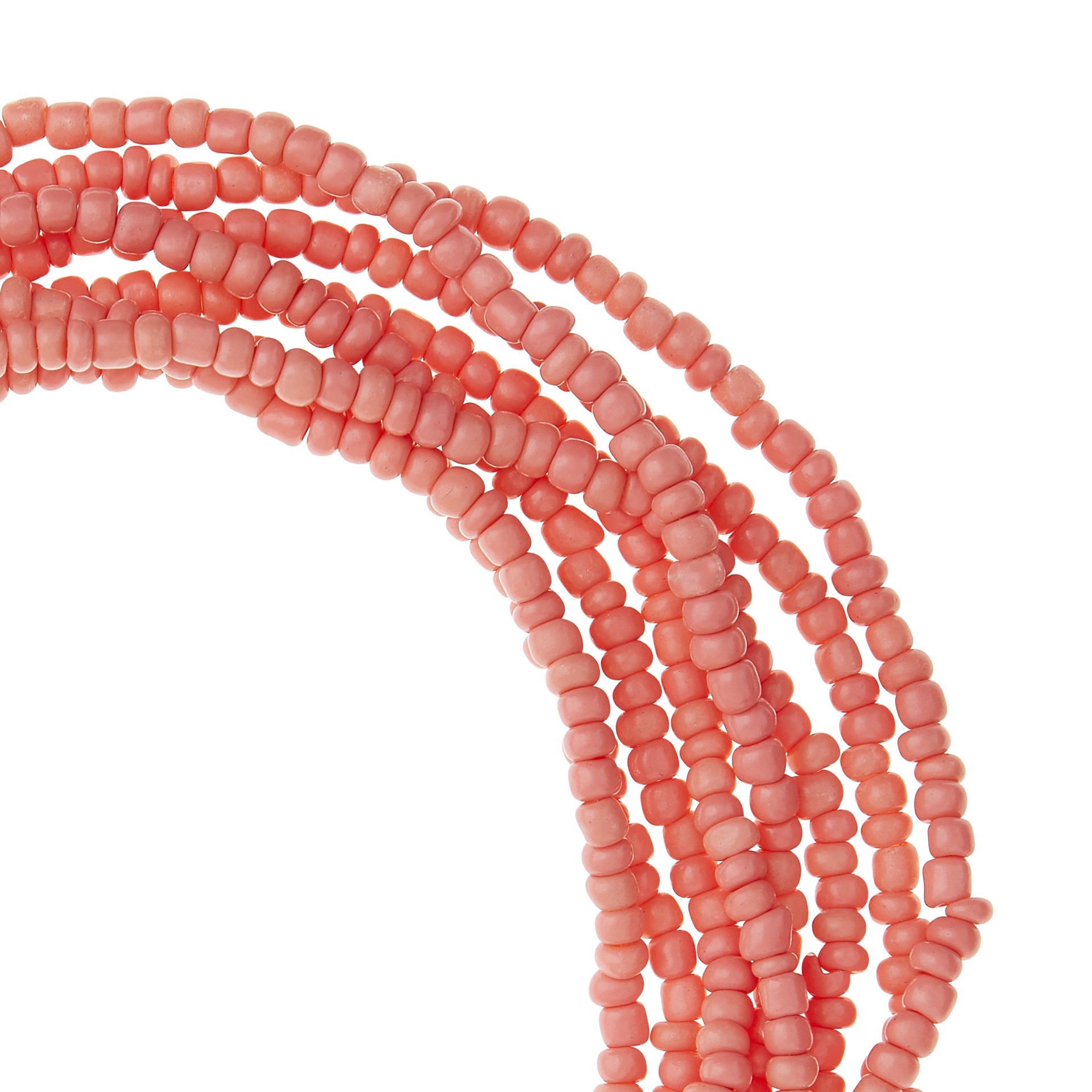 slide 3 of 3, Coral Glass Medium Rondelle Seed Beads, 6/0 By Bead Landing, 6/0