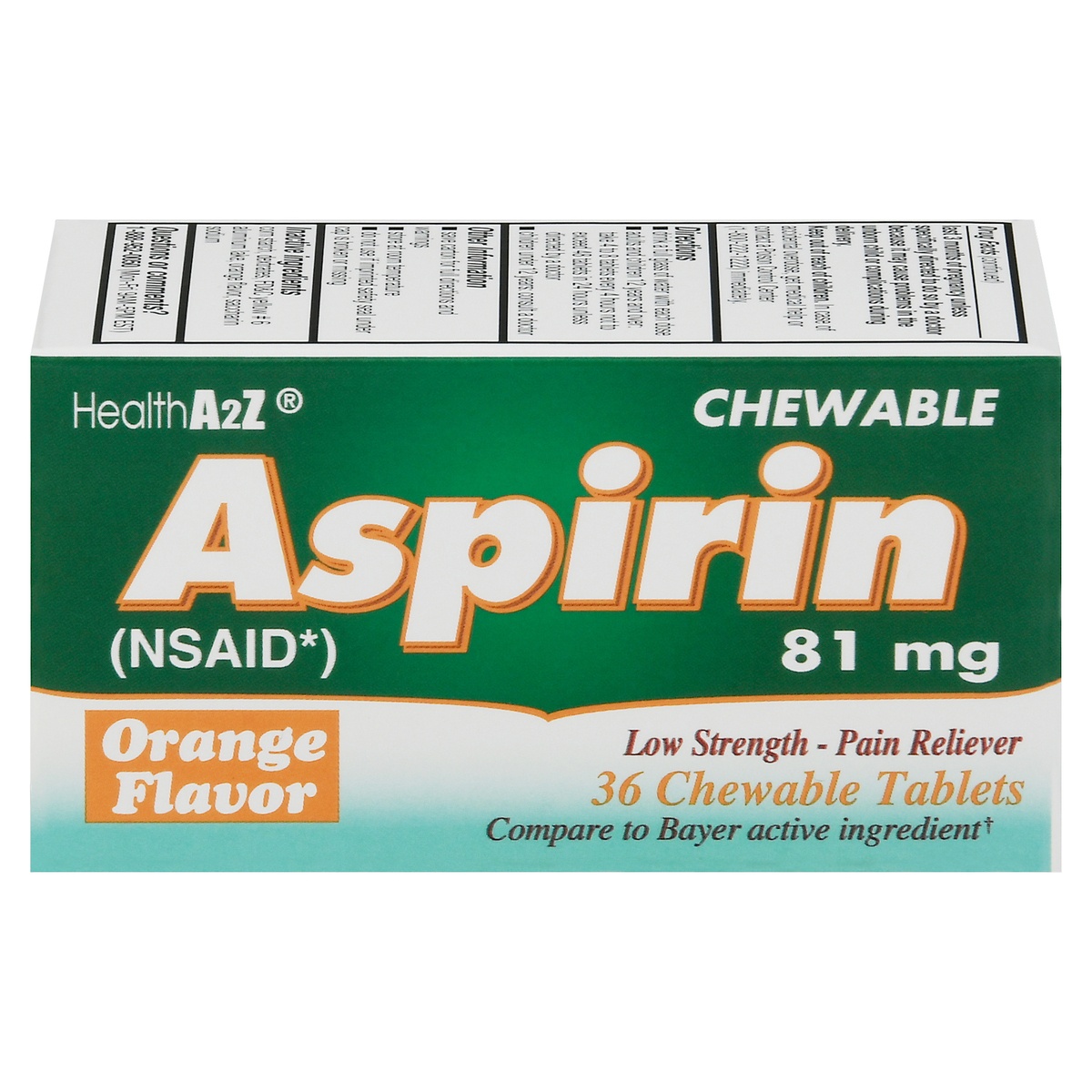 slide 1 of 1, Health Care Low Strength Adult Chew Aspirin 81 Mg, 36 ct