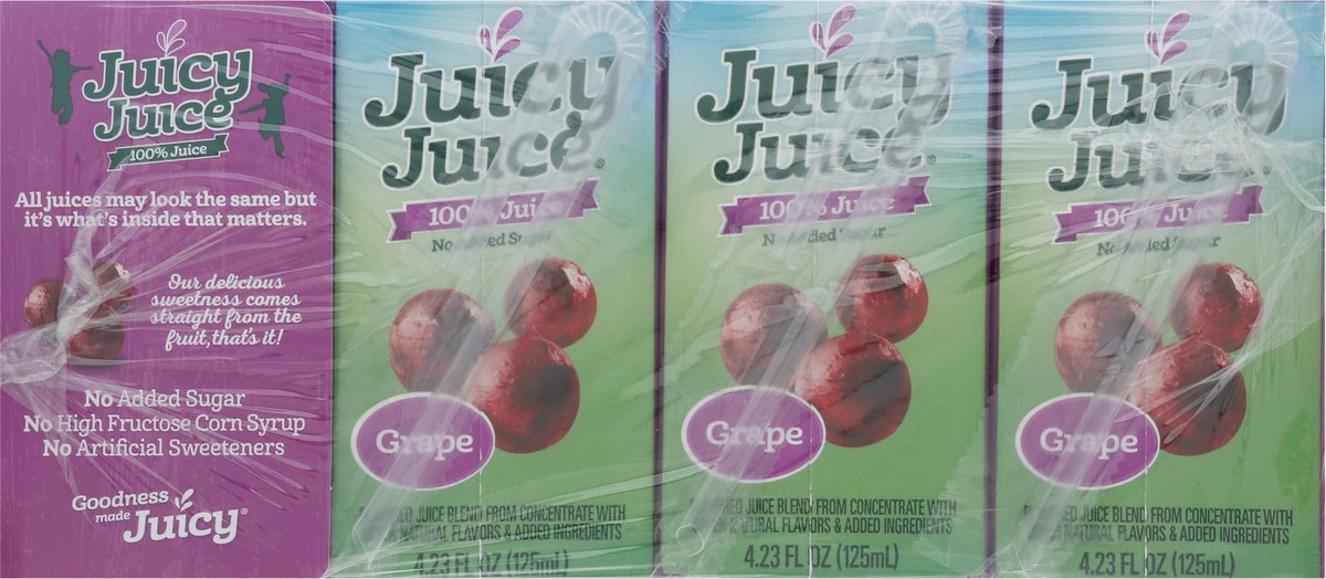 slide 11 of 14, Juicy Juice 100% Juice, Grape, 8 Count, 4.23 FL OZ Juice Boxes, 4.23 fl oz