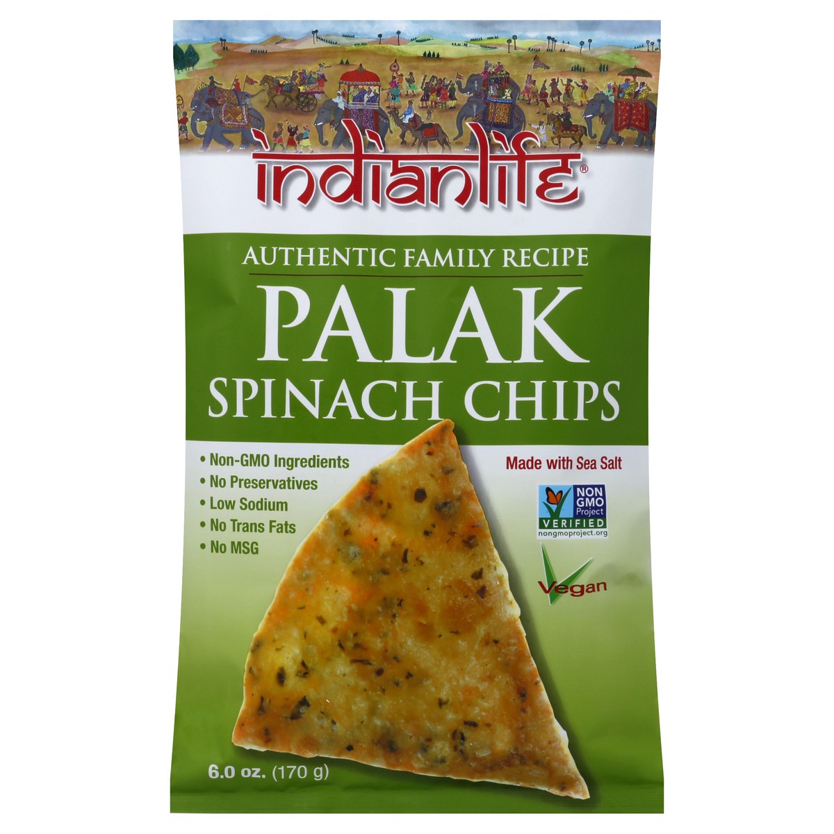 slide 6 of 6, Indianlife Spinach Chips 6 oz, 6 oz