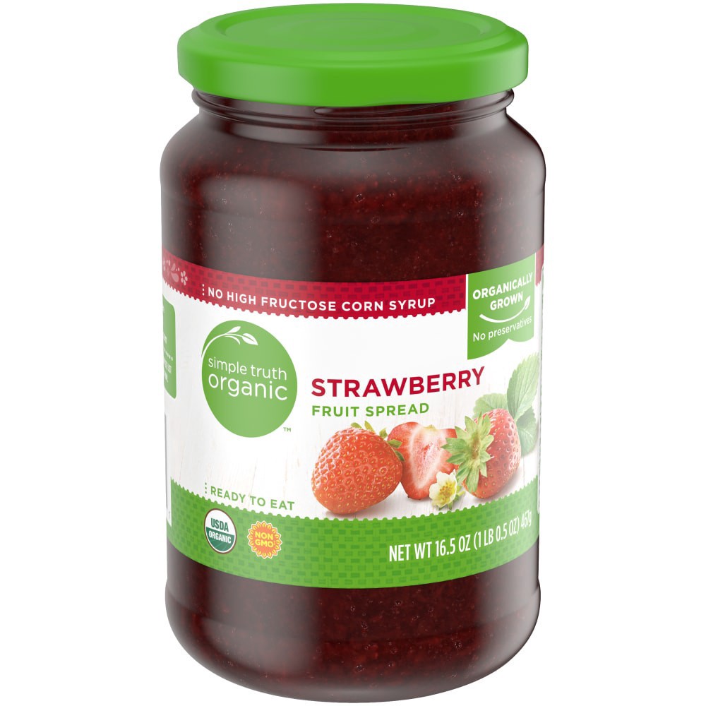 slide 4 of 6, Simple Truth Organic Strawberry Fruit Spread, 16.5 oz