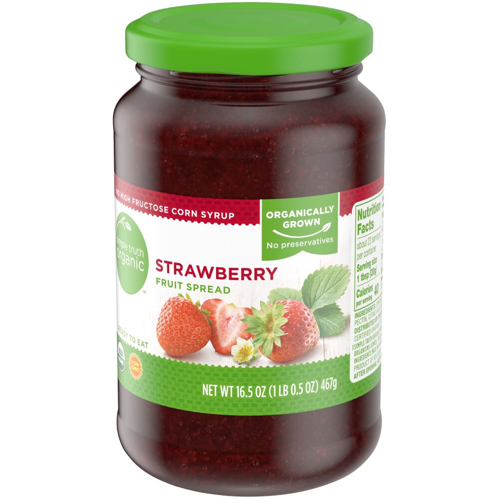 slide 3 of 6, Simple Truth Organic Strawberry Fruit Spread, 16.5 oz