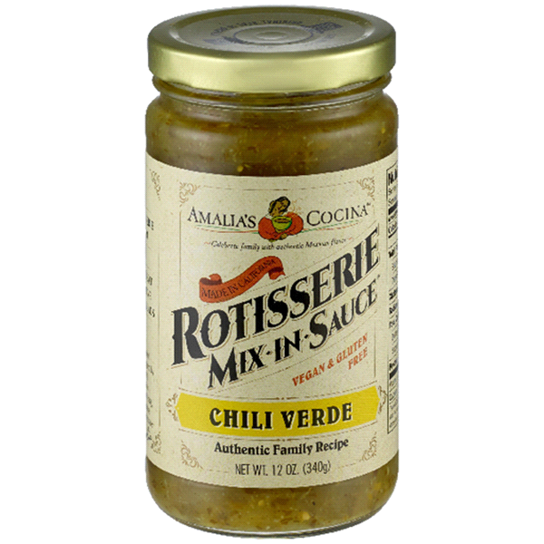 slide 1 of 1, Amalia's Cocina Chili Verde Rotisserie Mix In Sauce, 12 oz