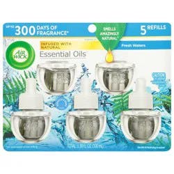Air Wick Essential Oils Fresh Waters Scented Oil Refills 5 ea
