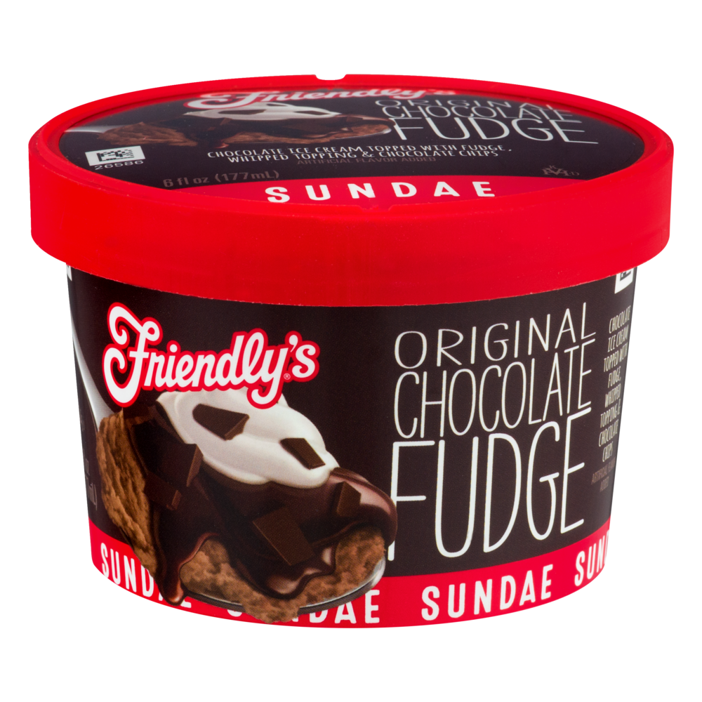 slide 1 of 1, Friendly's Original Chocolate Fudge Sundae Cup, 6 fl oz